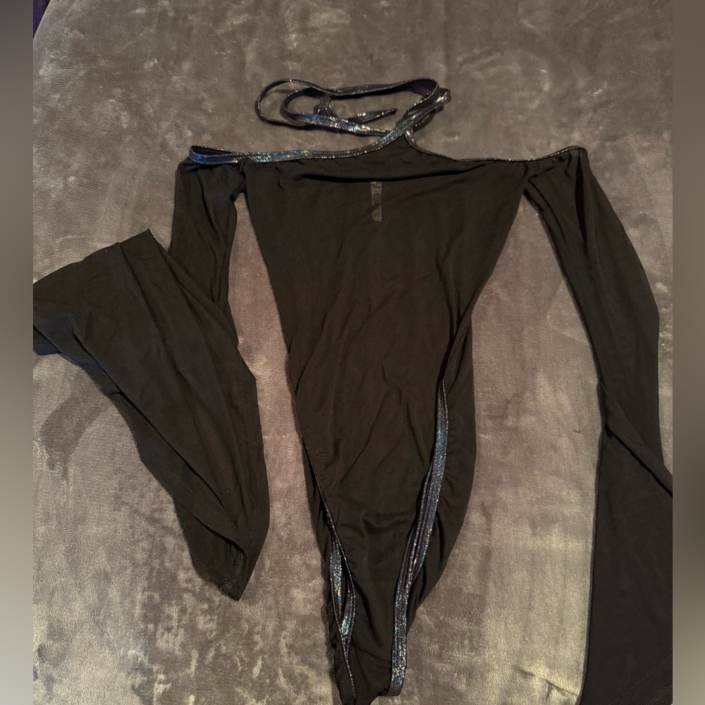 Roma Black Shimmer Bodysuit